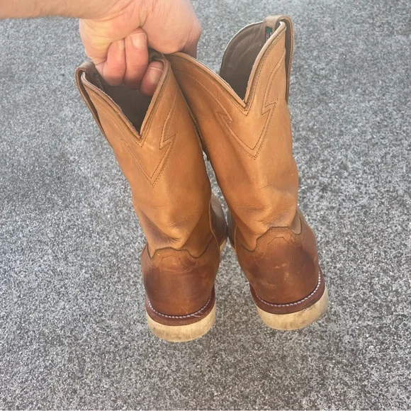 Tecovas Leather Boots Cowboy Ranch Wear Men’s Size 11.5 D Wheat Tan Vibram Sole - Picture 16 of 16